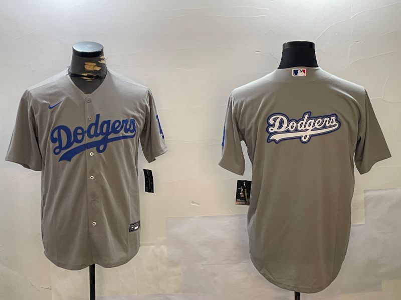 Men Los Angeles Dodgers Blank Grey Game 2024 Nike MLB Jersey style 12165->women mlb jersey->Women Jersey